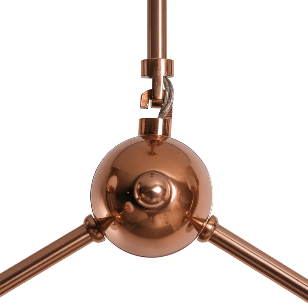 Pendente Cacau Ø68X57X83Cm 6Xg9 / Metal E Globo Ø12Cm | Usina 16738/6 (BT - Branco Texturizado, FOSCO)