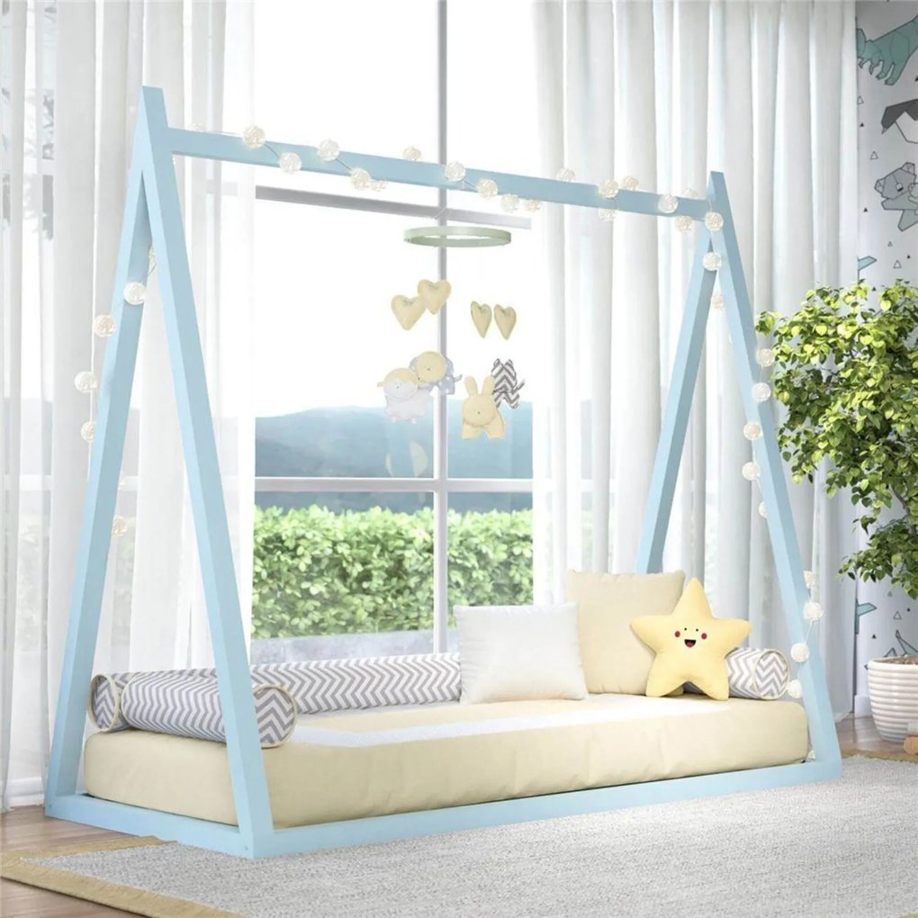 Cama Infantil Montessoriana Menino Azul GrÁo de Gente Azul
