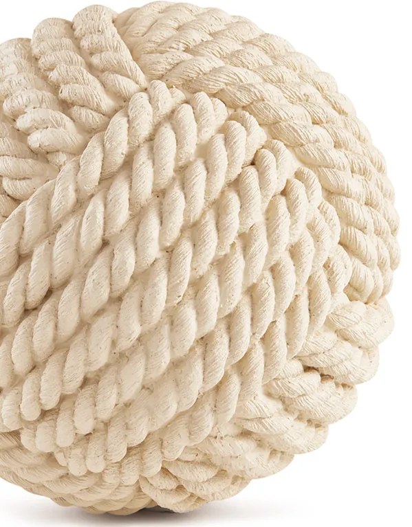 Enfeite Decorativo "Esfera" Em Poliresina Off White 13x13 Cm - D'Rossi