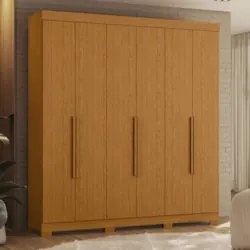 Guarda Roupa Casal 200cm 6 Portas Viny A02 Cinamomo         - Mpozenat
