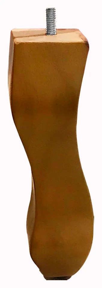 1 Pé Retrô Castanho 20 cm com Rosca Metal para Móveis D10 - D'Rossi