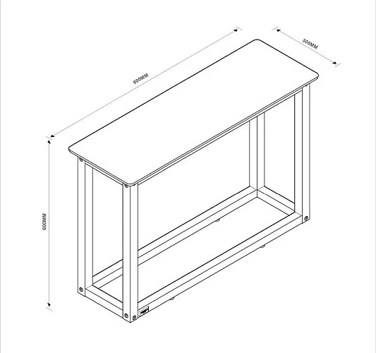 Mesa de Apoio Supreme Branco/Nature - Tebarrot Móveis