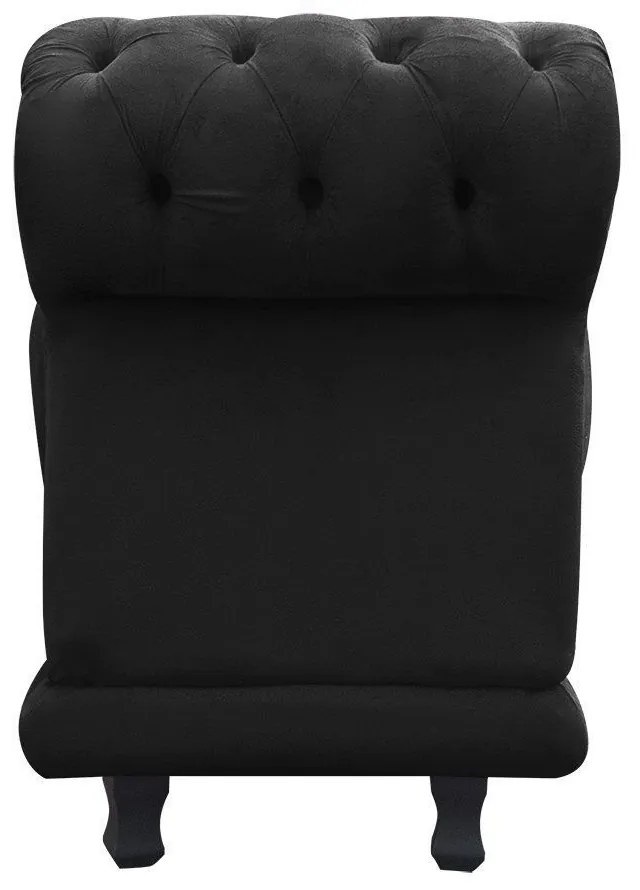 Recamier Barcelona Namoradeira Suede Preto - D'Rossi