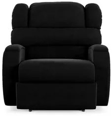 Poltrona do Papai Reclinável Kalie Power Touch FH9 Veludo Preto - Mpoz