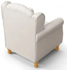 Poltrona de Amamentação com Pés de Madeira Lucy Z39 Suede Bege - Mpoze