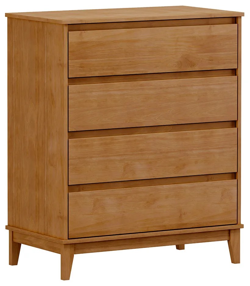 Cômoda Decorativa Every Madeira 4 Gavetas Freijó G74 - Gran Belo