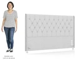 Cabeceira Cama Box Solteiro 90cm Florenza Z37 Linho Cinza Claro - Mpoz