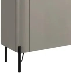 Rack TV 75 Pol 220cm 4 Portas Lisas Blen Grigio/Preto I06 - Mpozenato