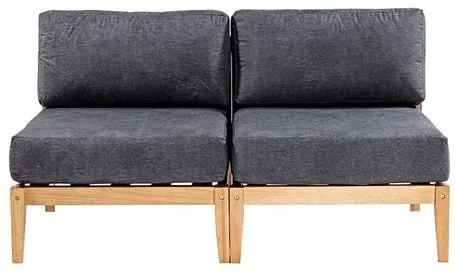 Sofa 02 Lugares Sem Braco Cannes Preto Mel - 72399 Sun House