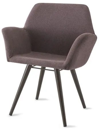 Poltrona Miro Assento Estofado Rustico Marrom Base Tabaco - 55868 Sun House