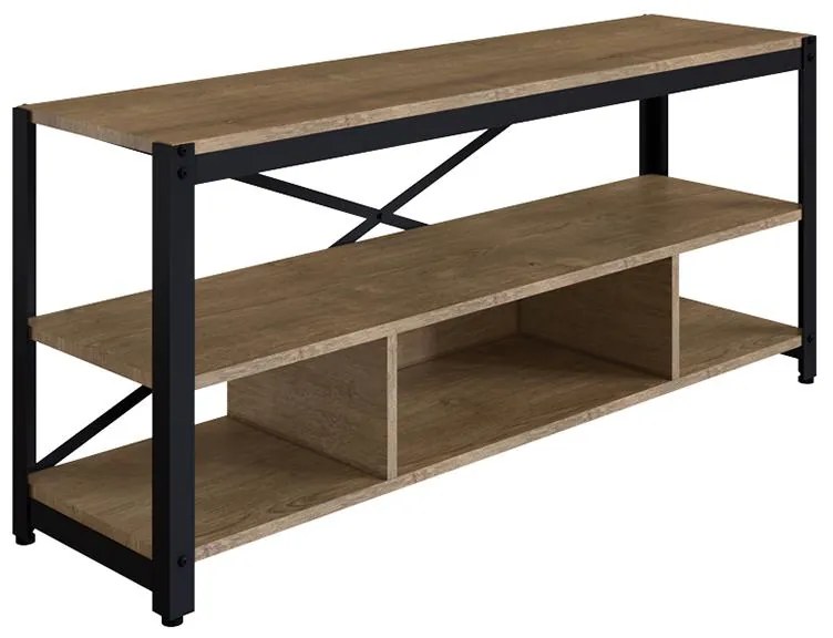 Conjunto Sala De Estar Rack E Estante Steel Light Industrial - Vermont