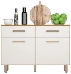 Balcão de Cozinha 120cm Nicole Freijó UV/Off Acetinado Z44  - Mpozenat