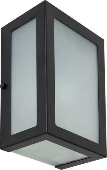 Arandela Retangular Aluminio Vidro Ip54 Verti - PRETO