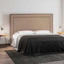 Cabeceira Cama Box Casal Queen 160cm Mali Z37 Veludo Bege - Mpozenato