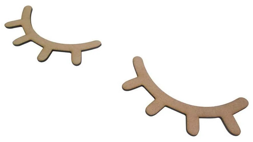 par de Cilios Decorativos Mdf Cru 3mm 25x13  - D'Rossi