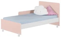 Berço Americano Mini Cama Com Rodízios Charme Z49 Branco/Rosa - Mpozen