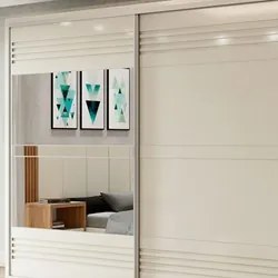 Guarda Roupa Casal com Espelho 267cm 2 Portas 100% MDF TW603E Off Whit