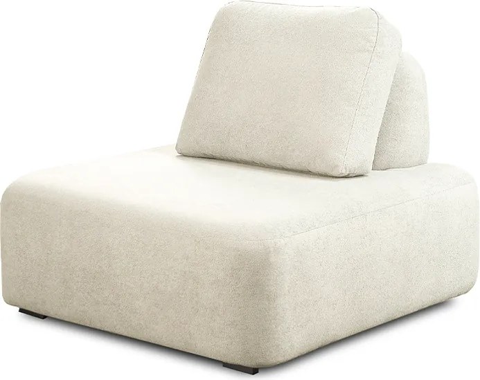 Poltrona Decorativa Santiago Sala de Estar Pés em Madeira Bouclê Branco G89 - Gran Belo