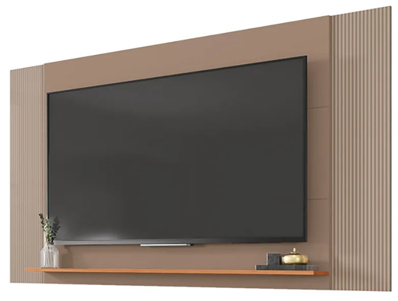 Painel TV até 65 Pol Extensível 136-150-180cm Suspenso Visari Marrom/Freijó C01 - D'Rossi