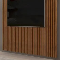 Painel para TV 75 Polegadas Ripado 223x212cm Pratisk D04 Freijó - Mpoz