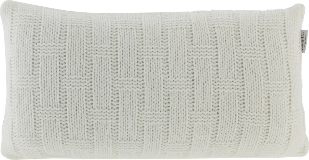 Almofada Kacyumara Tricot Mousse Treliça 45x45 Pérola