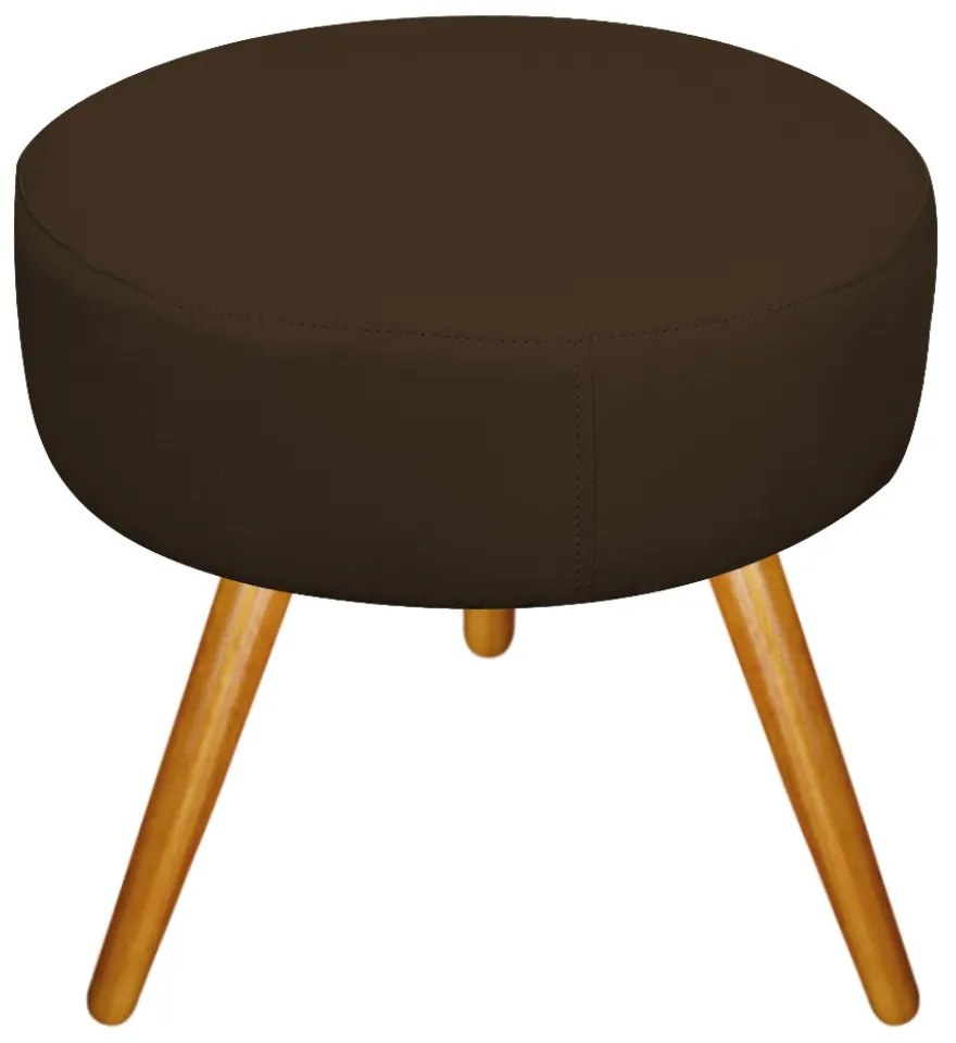 Kit 02 Puffs Sofia Palito Mel Suede Marrom - ADJ Decor