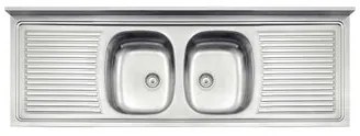 Pia de Apoio Tramontina Ribon 2C 34 em Aço Inox 180 x 55 cm