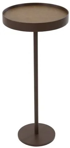 Mesa de Apoio Tokyo Media Recouro Caramelo com Base em Aco Corten - 66847 Sun House
