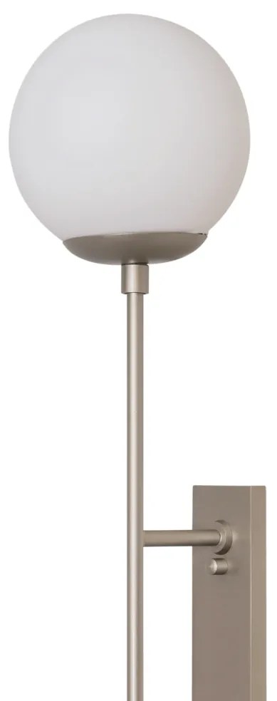 Arandela Trombone 14X27,3X65,4Cm 1Xe27 Mini Bulbo G45 Alumínio E Globo... (TT-M Titânio Metálico, FOSCO)