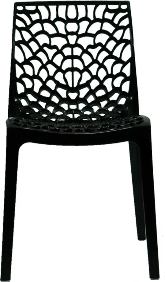 Cadeira Gruvyer Sala de Jantar Preto R02 - D'Rossi