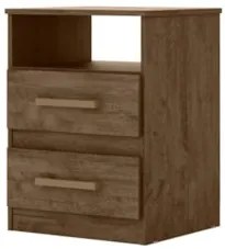Mesa de Cabeceira Ares Flex Z17 Castanho/Avelã/Off White - Mpozenato