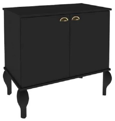 Buffet Aparador Clássico Provençal 02 Portas - Preto