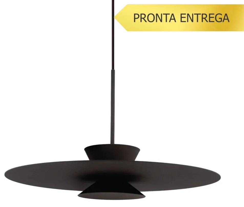 Pendente Tule Ø60X25Cm 1Xmr16 - Usina 25120/60 (FN-F - Fendi Fosco, Igual a Cor 1)
