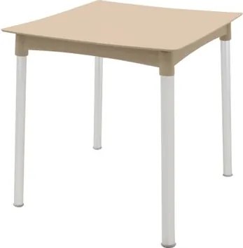 Mesa Tramontina Diana Areia 70cm em Polipropileno Pernas de Alumínio