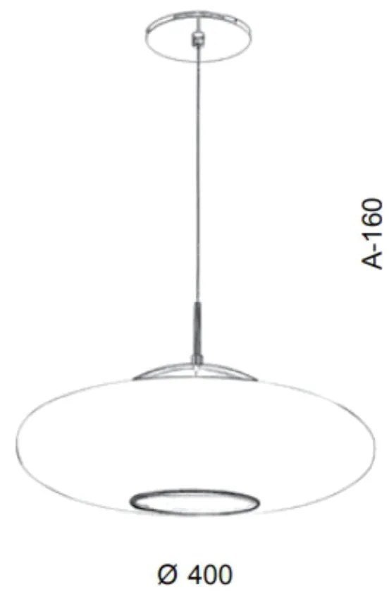Pendente Vidro Oval Flat Ø40X16Cm Metal E Vidro 03Xg9 |Old Artisan Pd-... (COBRE FOSCO / COBRE BRILHO)