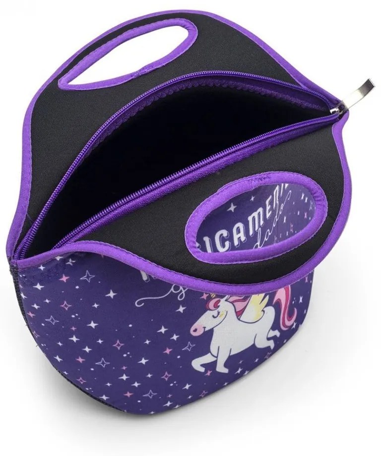 Lancheira Bolsa Unicórnio - Roxo
