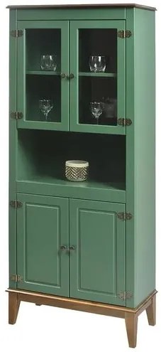 Cristaleira 4 Portas Malu Cor Verde 88cm - 66581 Sun House