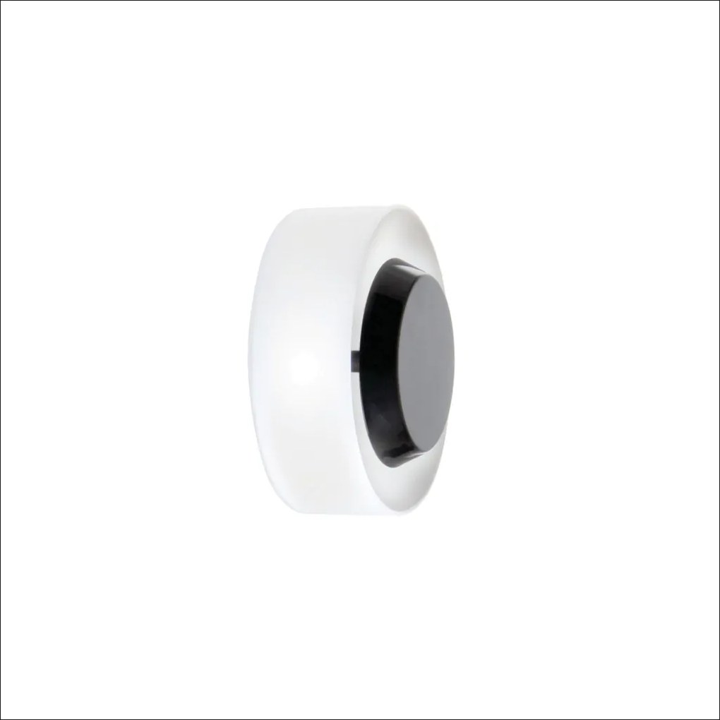 Arandela Bol Ø18X09Cm Rebatedor Em Vidro E Metal Alumínio 01Xled 9W 27... (DOURADO FOSCO, BRANCO (Fosco))