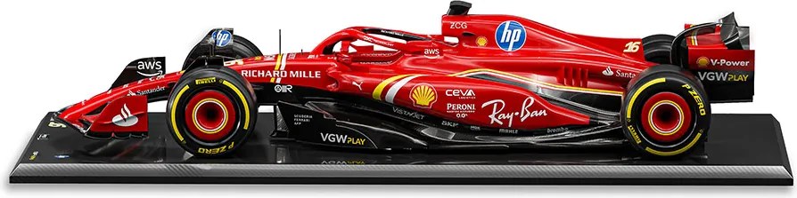 Quadro 1.4 Decorativo F1 SF-24 N16 CL Artesanal Fibra de Vidro e Polietileno 2024 Vermelho G53 - Gran Belo