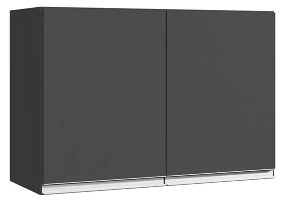 Armário Cozinha Aéreo 81cm com 2 Portas Leticia A01 - D'Rossi - Cinza