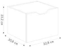 Gavetas para Nicho Organizador Kit 3 Q01 Off White - Mpozenato