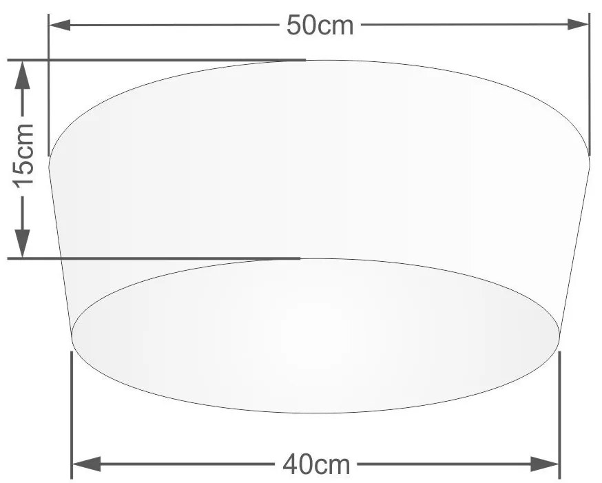 Plafon Para Quarto Cone SQ-3004 Cúpula Cor Palha
