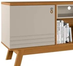 Rack para Sala TV até 75 Pol. 180cm Color L06 Nature/Off White - Mpoze