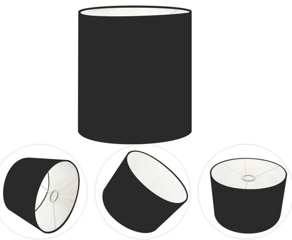 Cúpula abajur e luminária cilíndrica vivare cp-8001 Ø13x15cm - bocal europeu