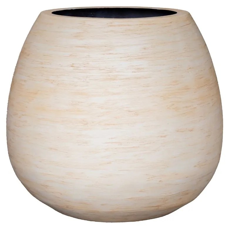 Vaso Oceano G - Vaso de Fibra 93x92x92cm - areia natural