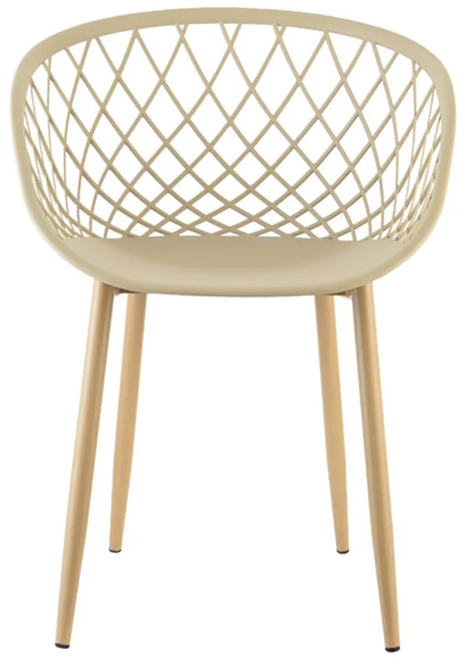 Cadeira em Tressê Clarice Polipropileno Nude R02 - D'Rossi