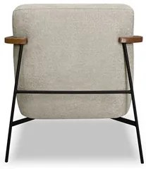 Poltrona para Sala Pés Metálicos Ellen S06 Boucle Bege - Mpozenato