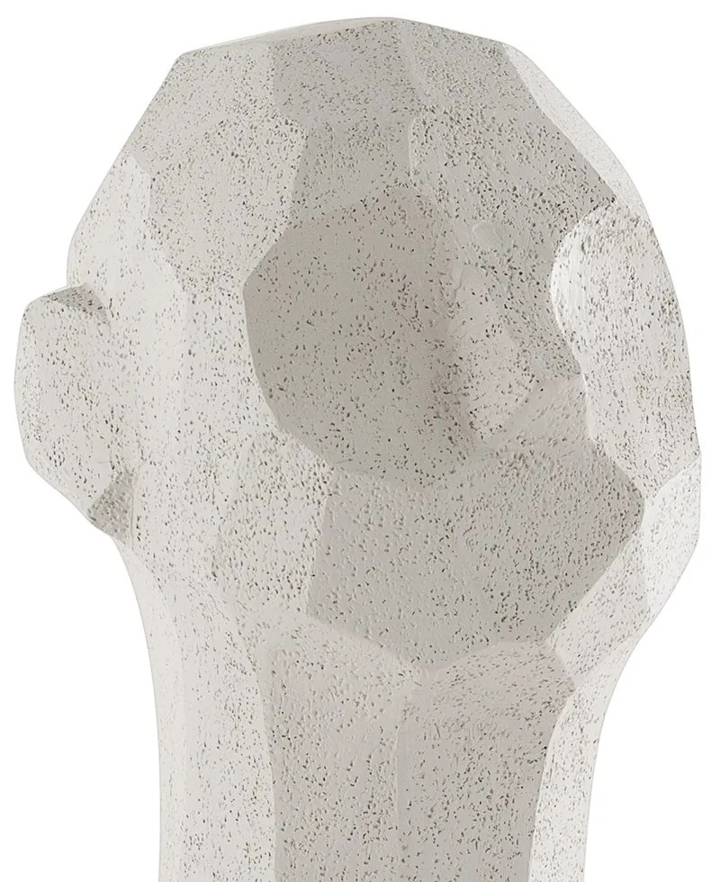 Escultura Decorativa "Rosto" Em Poliresina Off White 39x16 Cm - D'Rossi