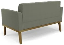 Namoradeira e 2 Poltronas Base Madeira Castanho Ana Bouclé Menta - Ibi