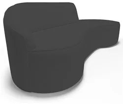 Sofá Living  3 Lugares 230cm Braço Esquerdo Mozart D06 Sintético Cinza